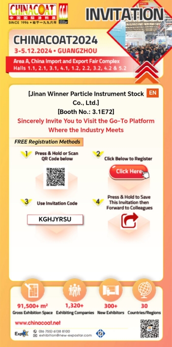 Анализатор размера частиц Winner встретит вас на выставке CHINACOAT 2024